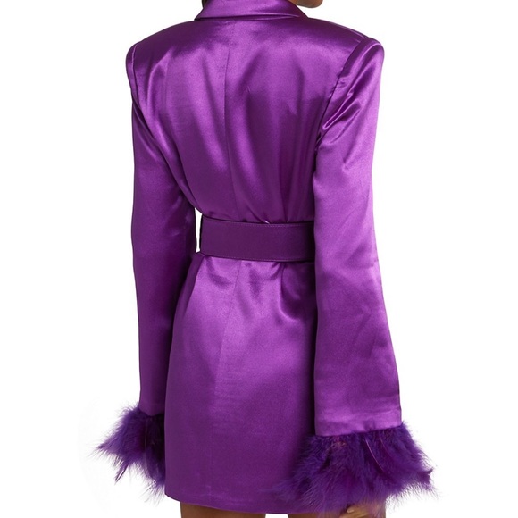 Bronx and Banco Purple Blazer Dress w/ Removable Belt - Picture 6 of 8